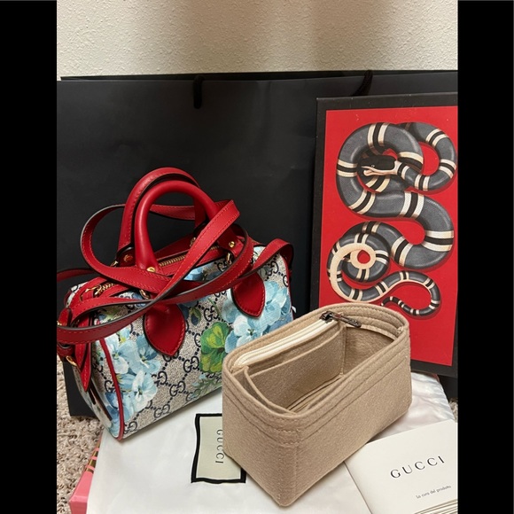 🆕❤️💙Gucci Supreme Monogram Blooms Mini Boston💙❤️🆕 - Picture 9 of 14